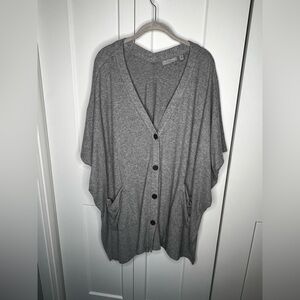 Susan Graver Lifestyle Oversized Button Down Top Tunic Women's Size Medium